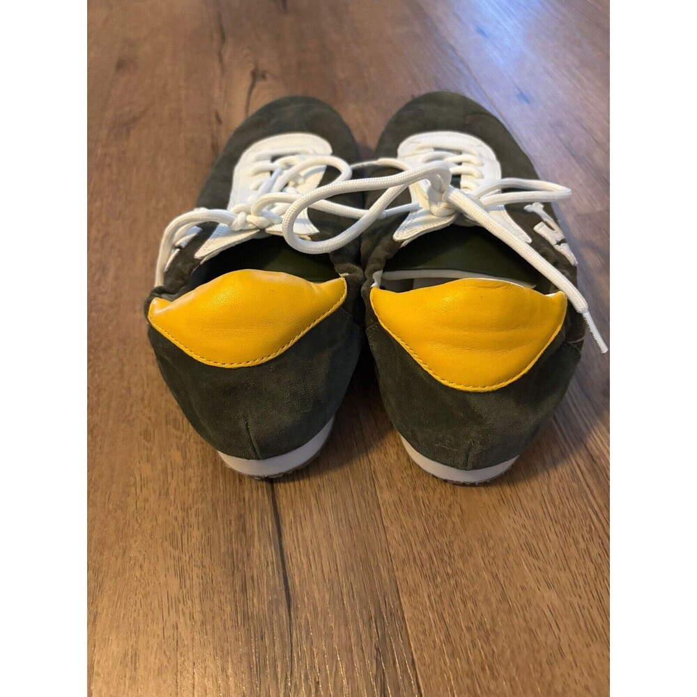 Stylish Women's Sneakers in Olive and White - Picture 2 of 5
